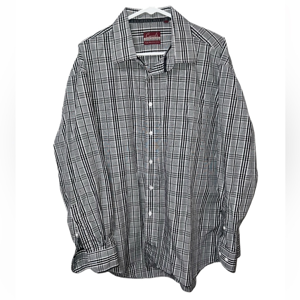 Carreli Mens Long Sleeve Button Down Dress Shirt